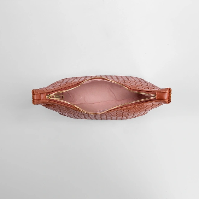 Bolsa Hobo Penélope Tressê Caramelo