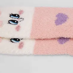 Meia De Inverno Cano Alto Infantil STZ 27-33 Coelhinho Rosa