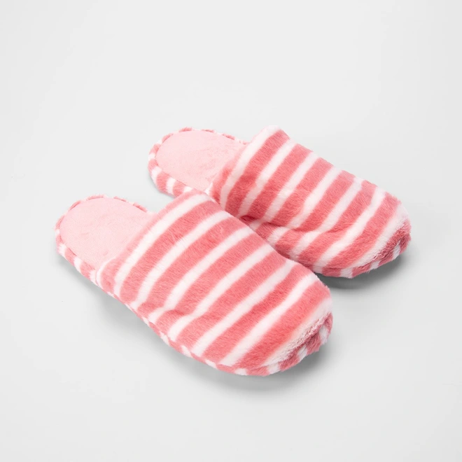 Pantufa Aberta Stz Listras Rosa