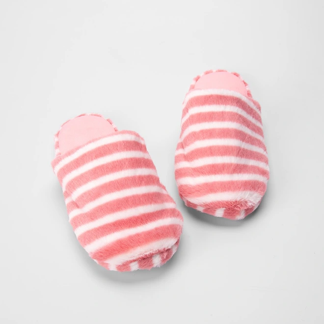 Pantufa Aberta Stz Listras Rosa