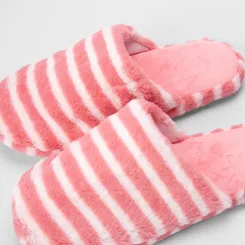 Pantufa Aberta Stz Listras Rosa
