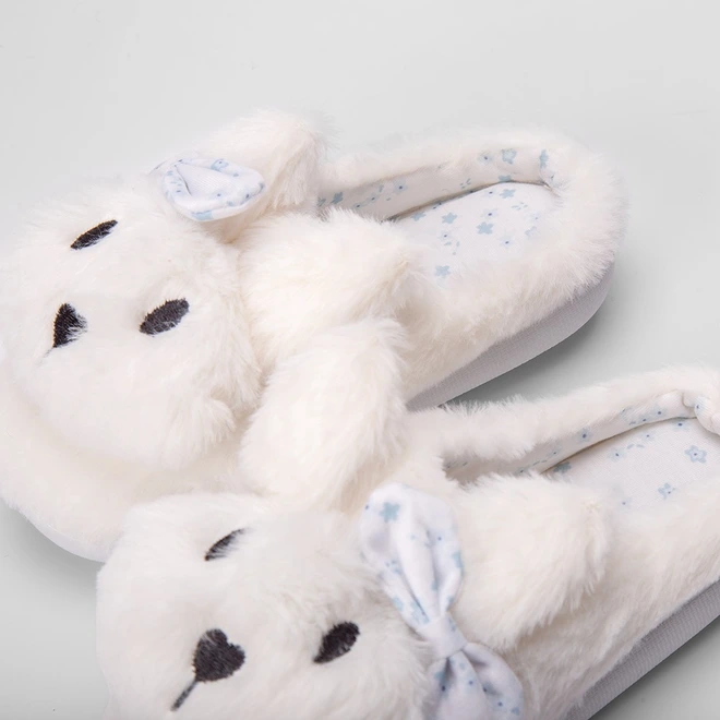 Pantufa Aberta Infantil Stz Coelho Branco