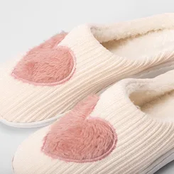 Pantufa Aberta Stz Cotele Coração Off White