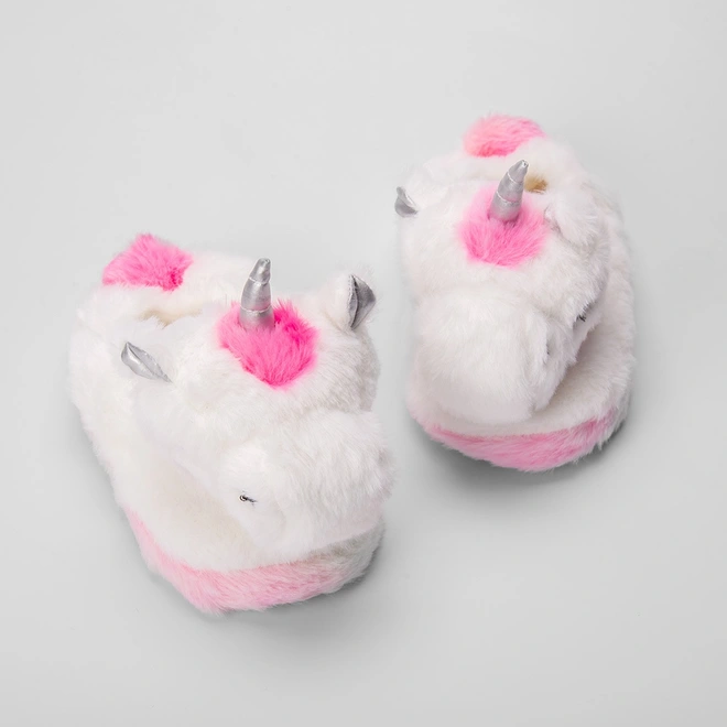 Pantufa Fechada Infantil Stz Unicórnio Branco
