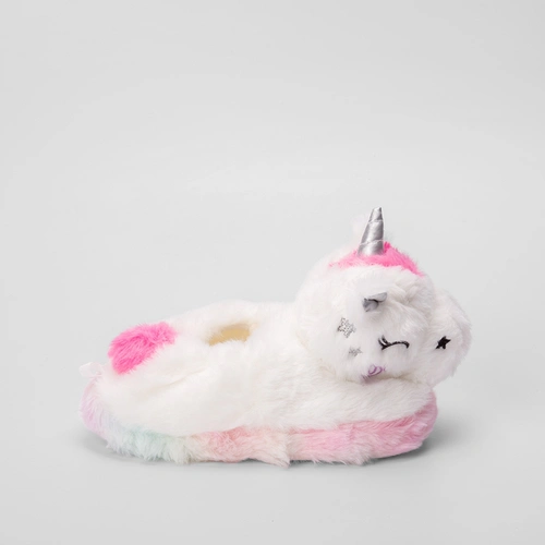 Pantufa Fechada Infantil Stz Unicórnio Branco