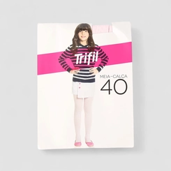 Meia-Calça Infantil Trifil P Fio 40 Rosa