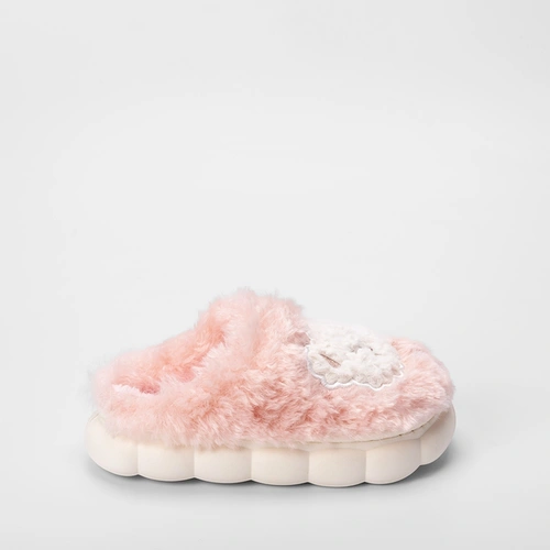 Pantufa Aberta Infantil Stz Bordado Urso Rosa