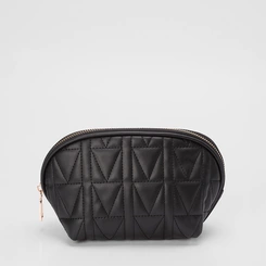 Necessaire Gabriela Meia Lua Matelassê Preto