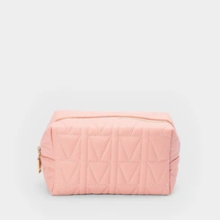Necessaire Gabriela Retangular Matelassê Rosa