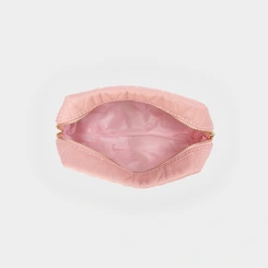 Necessaire Gabriela Retangular Matelassê Rosa