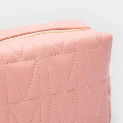 Necessaire Gabriela Retangular Matelassê Rosa