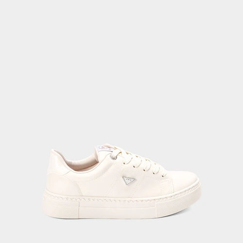 Tênis Casual Feminino Via Marte Detalhe Strass Bege