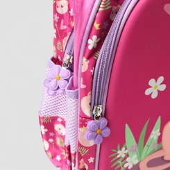 Mochila Infantil Yins Leão Bolso Frontal Rosa