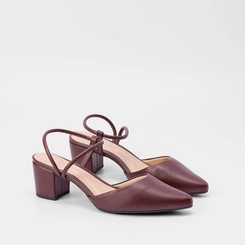 Scarpin Slingback Feminino Penélope Salto Médio Vinho