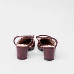 Scarpin Slingback Feminino Penélope Salto Médio Vinho