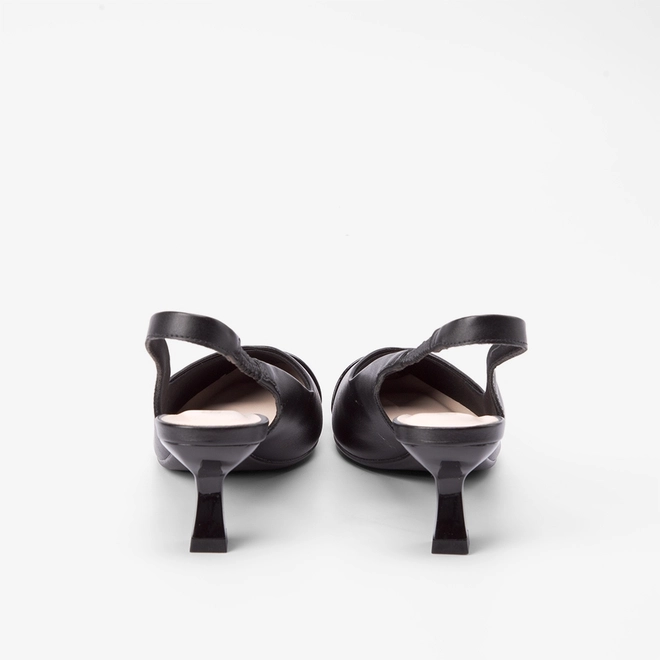 Scarpin Slingback Feminino Gabriela Recorte Preto