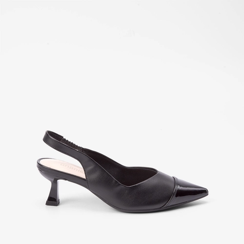 Scarpin Slingback Gabriela Recorte Preto