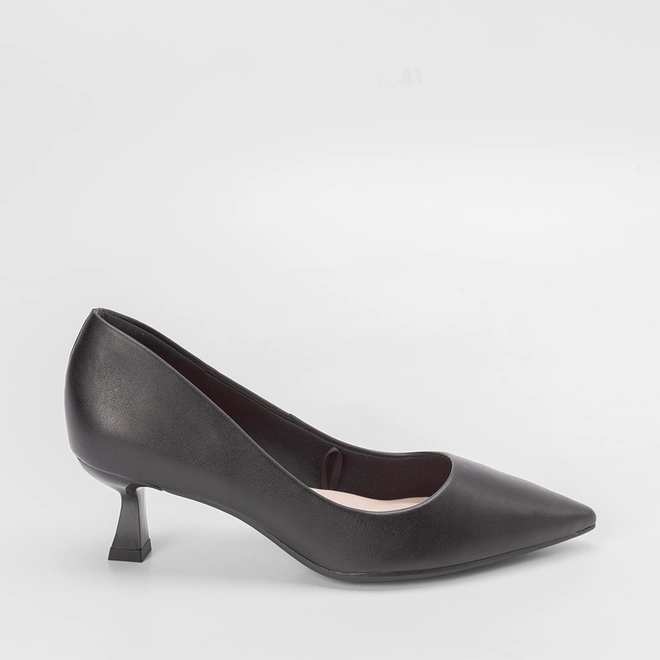 Scarpin Feminino Gabriela Salto Flare Preto