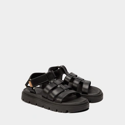 Sandália Aranha Feminina Moleca Flatform Tratorada Preto