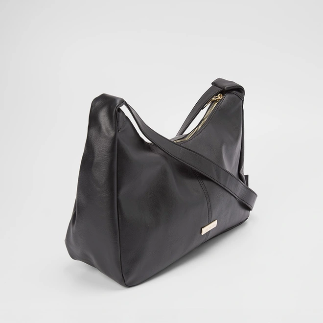 Bolsa Hobo Penélope Média Transversal Preto