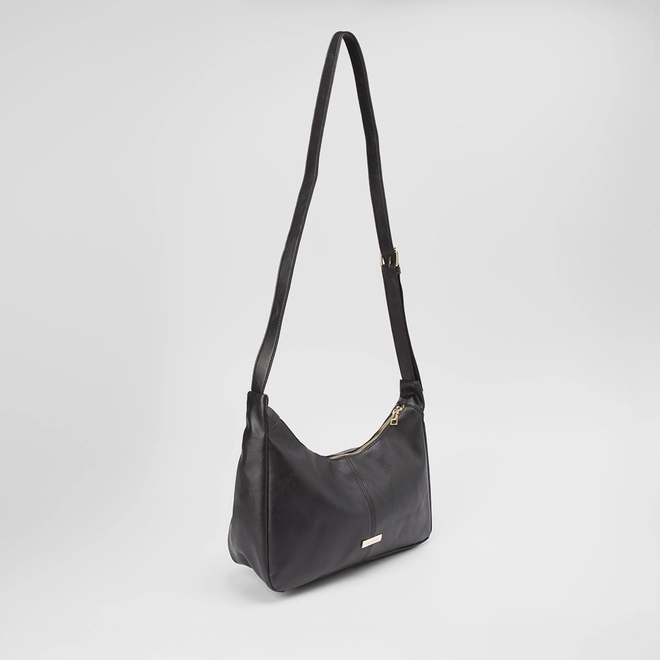 Bolsa Hobo Penélope Média Transversal Preto