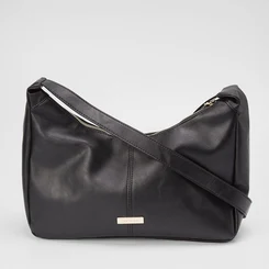 Bolsa Hobo Penélope Média Transversal Preto