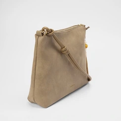 Bolsa Penélope Alça Amarração & Tressê Estonado Bege