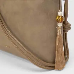 Bolsa Penélope Alça Amarração & Tressê Estonado Bege