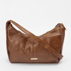 Bolsa Hobo Penélope Média Transversal Caramelo