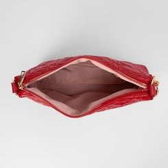 Bolsa Baguete Penélope Pespontos Coração Vermelho