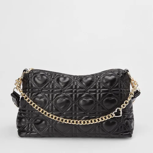 Bolsa Baguete Penélope Pespontos Coração Preto
