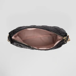 Bolsa Baguete Penélope Pespontos Coração Preto