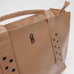Bolsa Shopping Bag Gabriela Tachas Bege