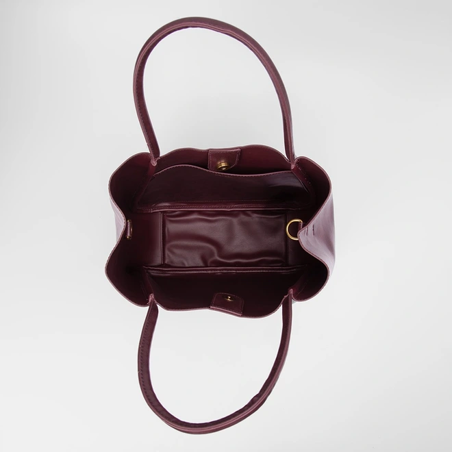 Bolsa Shopping Bag Gabriela Com Necessaire Vinho