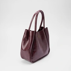 Bolsa Shopping Bag Gabriela Com Necessaire Vinho
