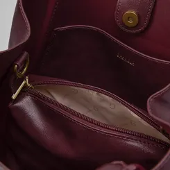 Bolsa Shopping Bag Gabriela Com Necessaire Vinho