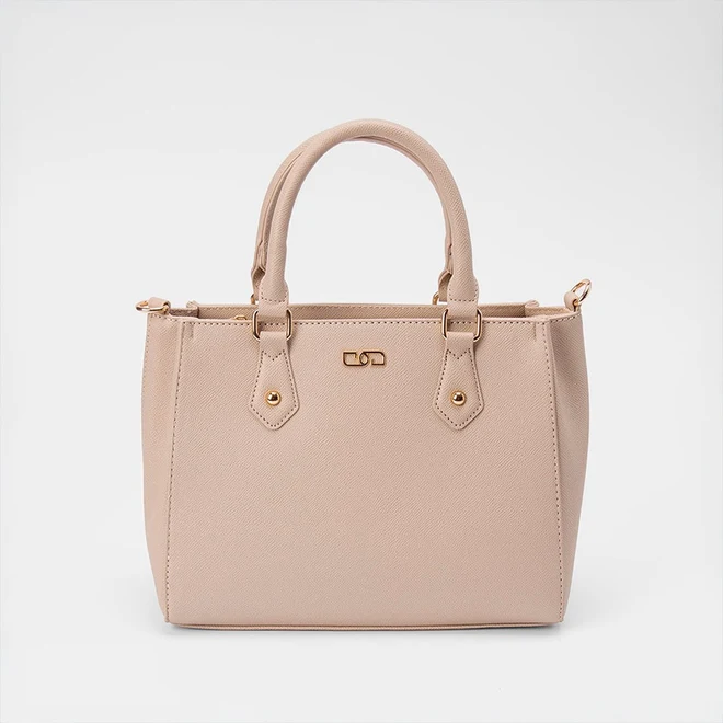 Bolsa Satchel Gabriela Pequena Transversal Essenciais Bege