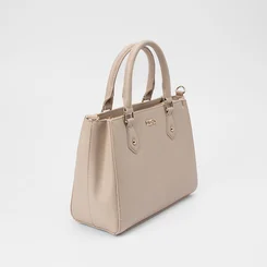 Bolsa Satchel Gabriela Pequena Transversal Essenciais Bege