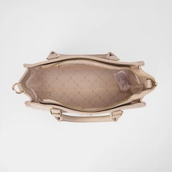 Bolsa Satchel Gabriela Pequena Transversal Essenciais Bege