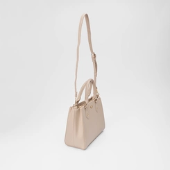 Bolsa Satchel Gabriela Pequena Transversal Essenciais Bege