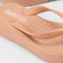 Tamanco Beira Rio Plataforma Nude