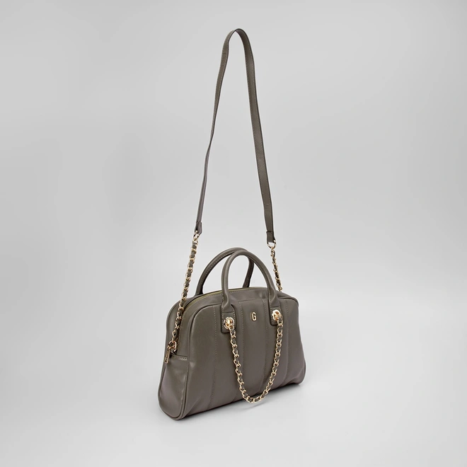 Bolsa Baú Gabriela Soff Pespontos Verde Oliva