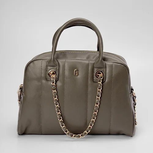 Bolsa Baú Gabriela Soff Pespontos Verde Oliva