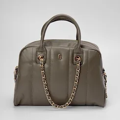 Bolsa Baú Gabriela Soff Pespontos Verde Oliva
