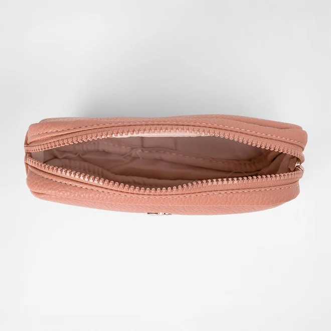 Bolsa Transversal Pequena Penélope Texturizada Rosê