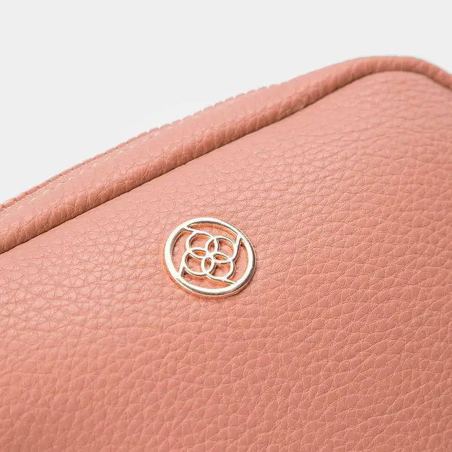 Bolsa Transversal Pequena Penélope Texturizada Rosê