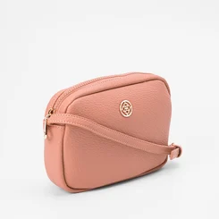 Bolsa Transversal Pequena Penélope Texturizada Rosê