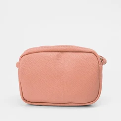 Bolsa Transversal Pequena Penélope Texturizada Rosê