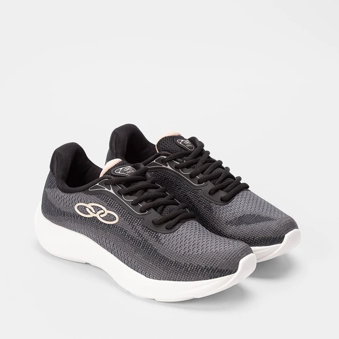Tênis Olympikus Vertice Esportivo Feminino Preto e Branco
