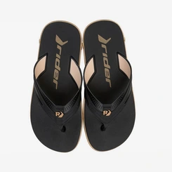Chinelo Masculino Rider Rw Plus Bege & Preto